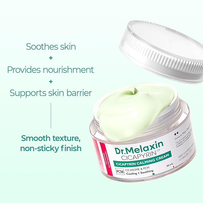 Dr. Melaxin Cicapilin Calming Cream, 1.7 fl oz (50 ml), Cooling Trouble Niacinamide, Aperica Leaf Extract, Moisturizing Cream, Moisture Moisturizing Care, Korean Skin Care, Korean Cosmetics'