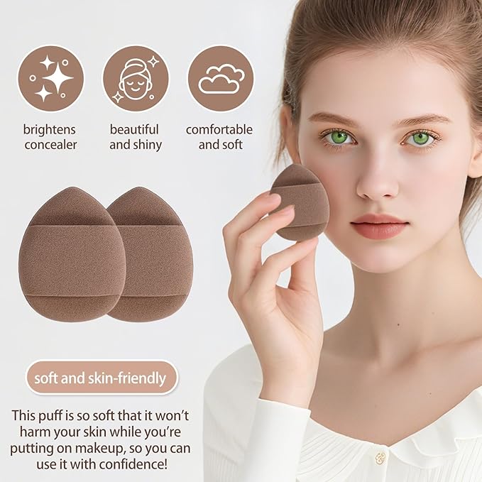 MULTIONS56PCS Makeup Brush Set with Sponge for Foundation, Concealer & Eyeshadow – Complete Brown Travel Kit for Flawless Application and Easy Portability