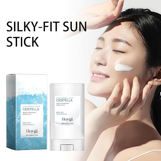 Hyaluronic Acid Sunscreen Stick – Reef-Safe SPF 50 Mineral Sunscreen for Face & Body, Hydrating Sunblock with Centella & Beeswax for Sensitive Skin (3)