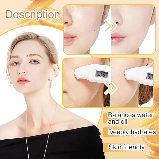 Vitamin C Face Skincare Set,9 Pcs Vitamin C Skin Care Set with 3 Honey Face Masks,Soap Bar, Wash,Toner, Serum, Moisturizer Cream,Eye Cream,Moisturizing Skin Care Kit