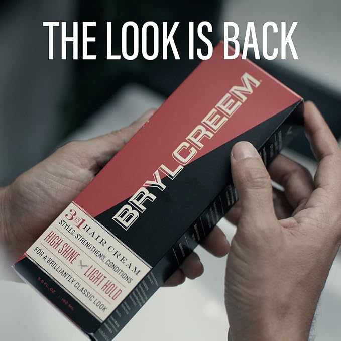 Brylcreem 3-in-1 Original High Shine Men's Hair Cream for Styling, Strengthening, and Conditioning, Alcohol-Free, 5.5 Ounce