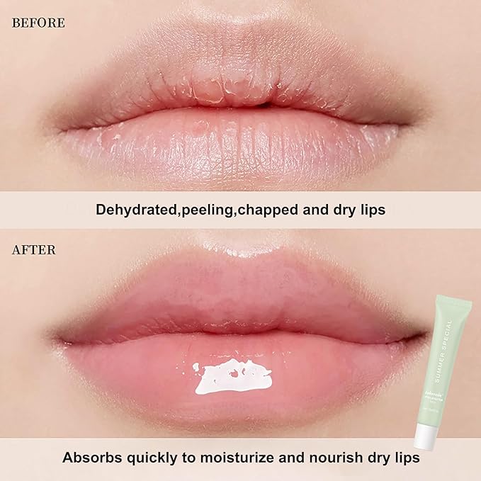 4 PCS Lip Glossy Butter Nourishing Balm,Lightweight,Non-Sticky,Long-lasting Lip Care Set