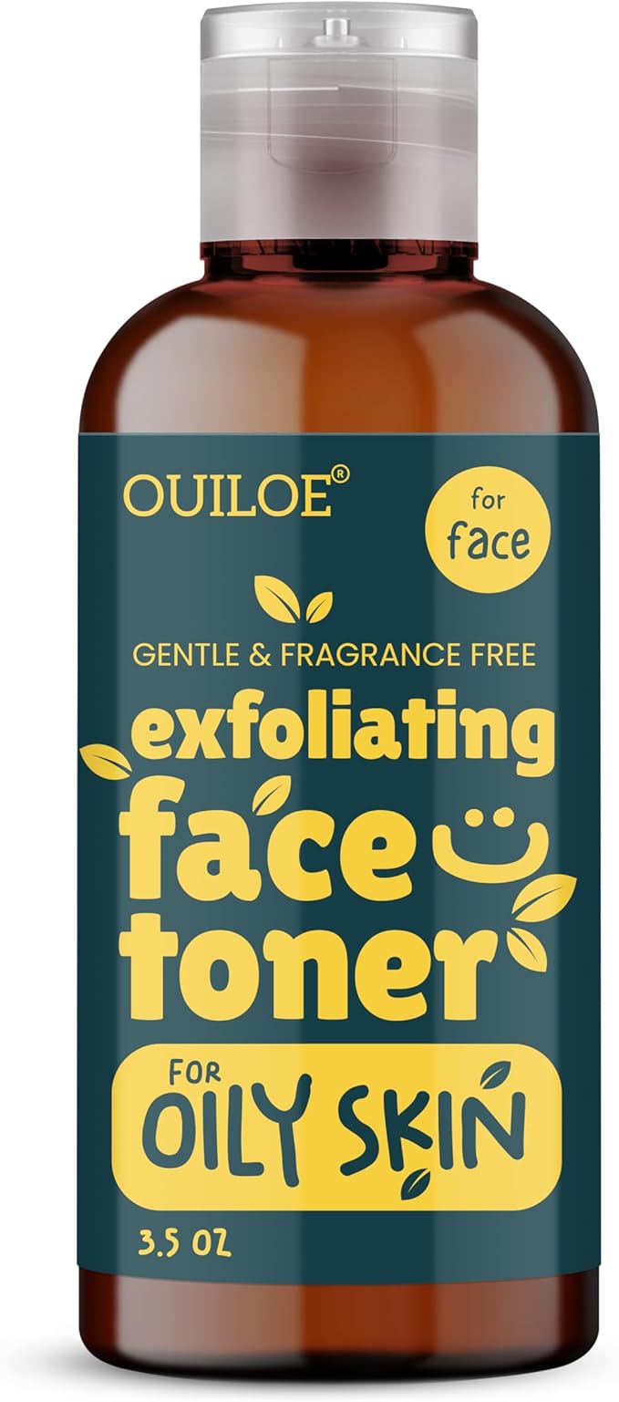 Non Comedogenic Face Toner for Oily Skin - Fragrance Free Pore Minimizer for Face - Safe for Acne Prone and Sensitive Skin - Non Irritating, pH Balanced, Gentle, 3.52 oz by Ouiloe