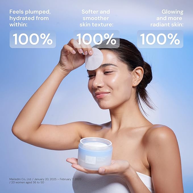 Kurved Skin Aging Curve Aqua Peptide Toner Pad, 60 Sheets (6.17 fl oz) | PHA & Niacinamide Gentle Exfoliation | Hydrating Korean Toner Pads | Cooling, Sensitive Skin-Friendly, Lyocell Dual-Sided