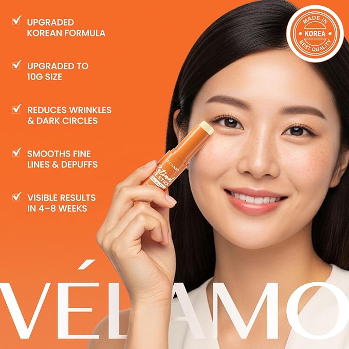 Retinol Under Eye Balm Stick: Korean Retinol Eye Cream for Dark Circles, Puffiness, Eye Bags, Wrinkles & Fine Lines - 8-IN-1 Formula with Collagen, Niacinamide, Peptides & Hyaluronic Acid 0.35 OZ/10g