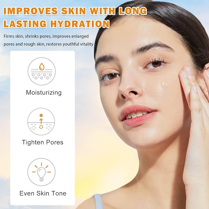5PCS Vitamin C Skin Care Set for Teenage Girls Face Hydrating Skincare Gift Set for Women Travel Size Skin Care Kit with Cleanser, Toner, Face Serum, Eye Cream, Face Cream