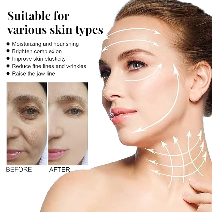 Protein Thread Lifting Set, Soluble Protein Thread and Nano Gold Essence Combination, Absorbable Collagen Thread for Face Lift, Reverse Collagen Serum for Face (With 1 x Protein Thread)