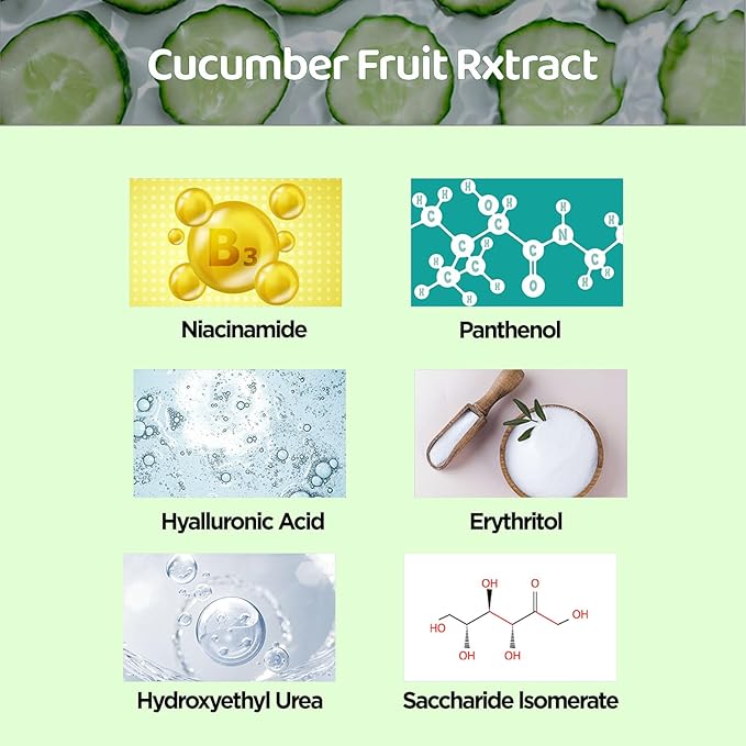 by.H Pure Cucumber Gel Organic Pouch (30 PC) - Skin Care Cucumber Cooling Gel with Extracts for Sunburn and Soothing Relief | Food Grade Non-Sticky Formula for Sensitive Skin