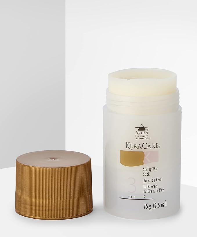 KeraCare Hair Wax Stick - 2.6 oz - For Slick Back Buns and Slick Back Ponytails - Flyaway Hair Tamer - Frizz Control - with Castor Seed Oil - For All Hair Types