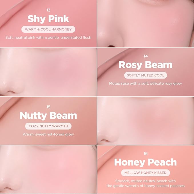 lilybyred Luv Beam Cheek Balm | Heart-Shaped Korean Cream Blush, Semi-Matte Finish, Long-Lasting, Blendable & Buildable, Soft Creamy Texture, Lightweight, Natural Flush, 0.12 oz. (17 Coral Peach)