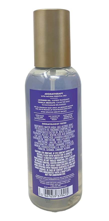 Bath & Body Works Aromatherapy Sleep Lavender + Vanilla Essential Oil Pillow + Perfume Mist, Ultimate Hydration Body Cream, Body Wash & Foam Bath and Body Lotion with a Lavender Dream Bar Soap