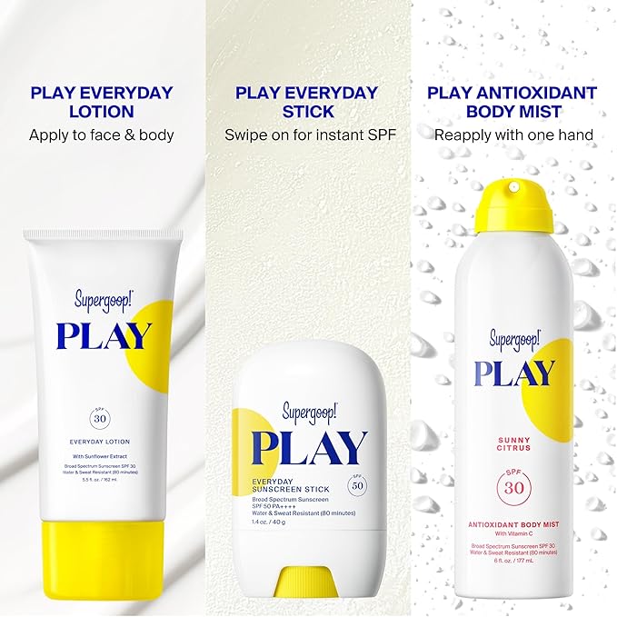 Supergoop! PLAY SPF 30 Antioxidant Body Mist w/Vitamin C - 6 fl oz - Broad Spectrum Sunscreen Spray - Great for Active Days