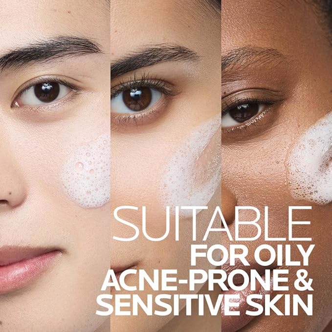 La Roche-Posay Effaclar Purifying Foaming Gel Cleanser for Oily Skin, With Zinc Pidolate To Remove Excess Oil & Shine, Alcohol Free & Oil Free, Sensitive Skin Tested