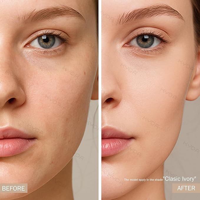 KYDA Skin Tint with SPF 40, Tinted Mineral Sunscreen Serum with Zinc Oxide,Tinted SPF Serum Foundation,Long Lasting Buildable Coverage like Foundation-1 Fl Oz, Classic Ivory