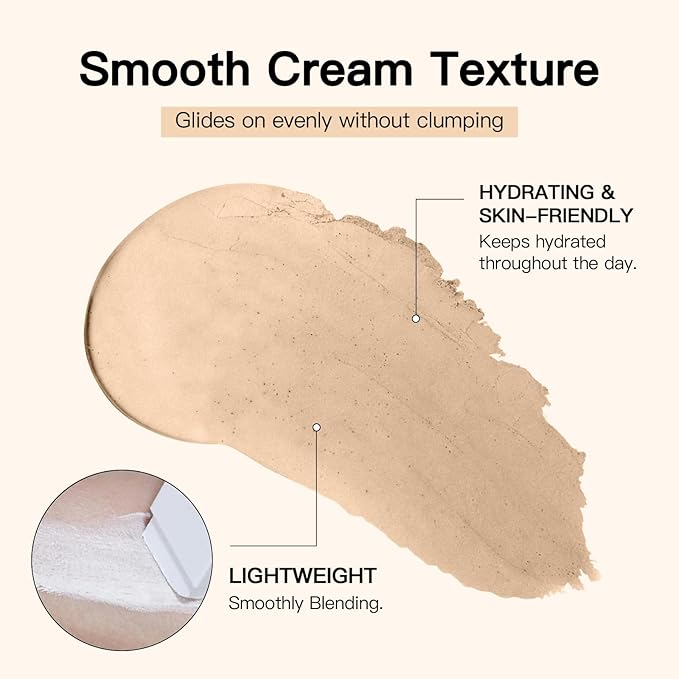 Color Changing Foundation Stick- Korean Color-Changing Foundation Stick with Volufiline - Medium to Full Coverage Dewy Finish Base Makeup - Dual-Ended with soft Brush, Portable for Daily Use-Deep Skin