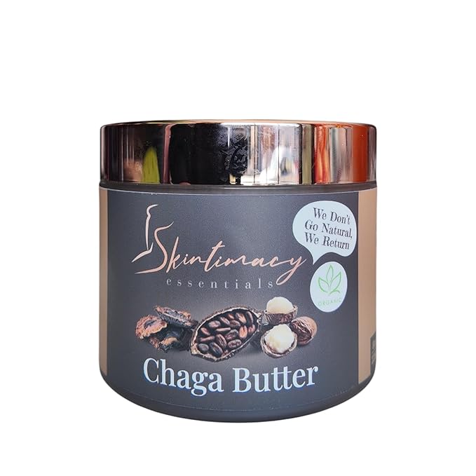 High FrequencTea Organic Chaga Butter with Shea and Cocoa Butter, Natural Skin Care, 4oz and 8oz (8oz)