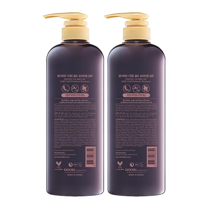 Daeng Gi Meo Ri - Ki Gold Premium Shampoo 2 Set, Promotes Elastic Hair, Prevents Hair Loss, Eliminates Dandruff, 780ml