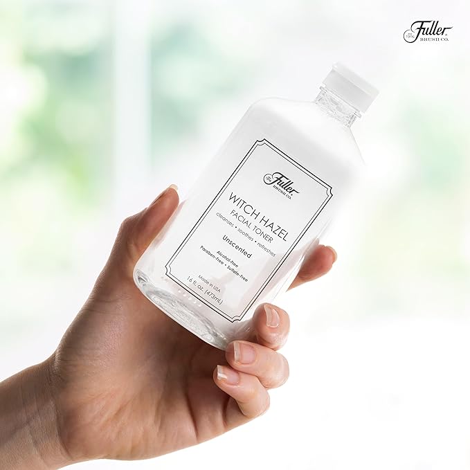 Fuller Brush Witch Hazel Facial Toner - Alcohol-Free, Organic Aloe Vera & Witch Hazel, 16 fl. oz, Paraben & Sulfate-Free, Cleanses - Soothes, Refreshes - Made in USA (Unscented)