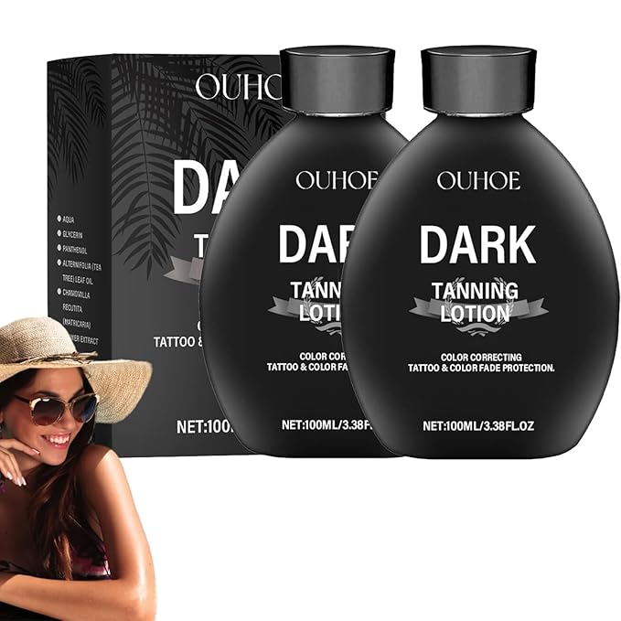 Tanning Gel, 2025 Intensive OUHOE Dark Tanning Lotion-Luxury Intensive Tanning Gel, Natural Tanning Accelerator Cream for Sunbeds & Outdoor Sun for All Skin Types (2pc)