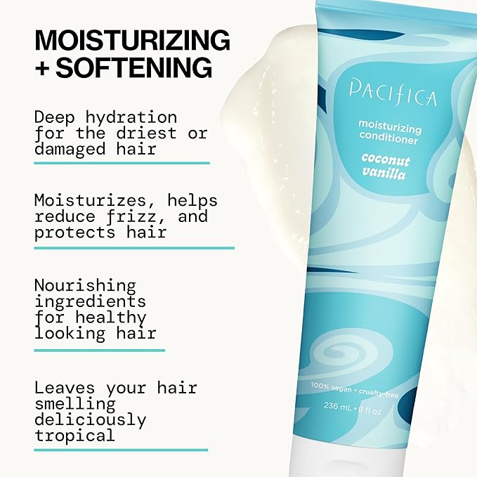 Pacifica Conditioner Moisturizing Coconut Vanilla, 8 Fl Oz