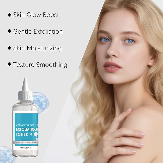 Glycolic Acid Exfoliating Toner for Face, Exfoliant for Oily & Combination Skin, Gently Removes Dead Cells, Refines Pores for Smoother Texture & a Refreshed, Healthy-Looking Glow (1)