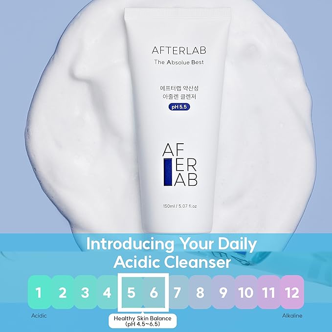 AFTERLAB Azulene pH 5.5 Calming Set – Toner, Cream, and Foam Cleanser | Redness Relief & Sensitive Skin