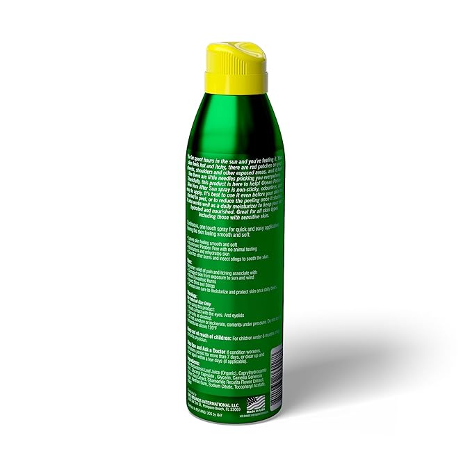 Ocean Potion Aloe Vera After Sun Continuous Body Spray, Cooling & Hydrating Aftersun Care with Pure Aloe Vera, Odorless Non-Greasy Spray Moisturizer for Body, 6 oz