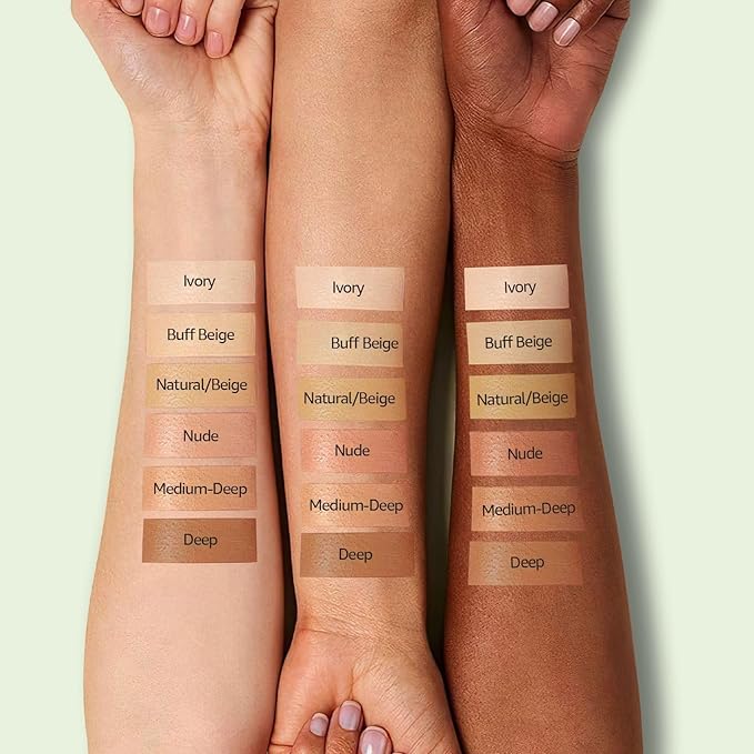 Foundation for Older Women - Air Cushion CC Cream Foundation Makeup, BB Cream Concealer Full Coverage Moisturizing Concealer Brighten Long-lasting (Nude)