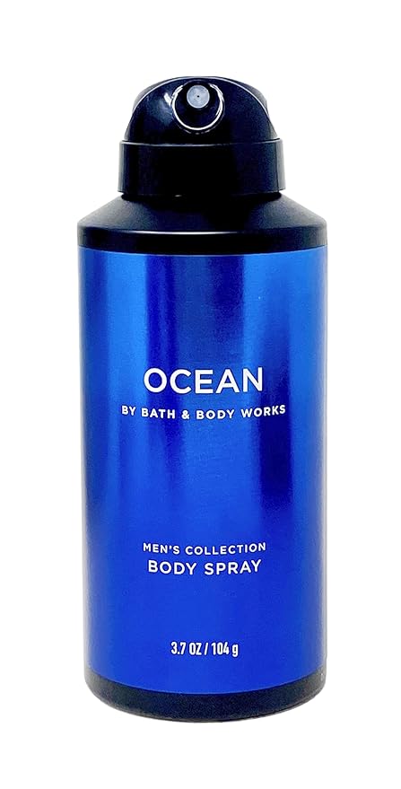 Bath & Body Works Men's Ocean Gift Bag - 3-in-1 Wash, Body Cream, Spray, Hand Cream With Himalayan Salt Soap