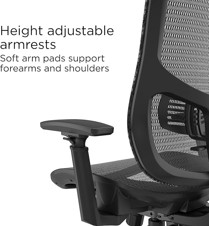 STAPLES Kroy Ergonomic Task Chair, Mesh, Ergonomic, Lumbar Support, Adjustable Height, Black