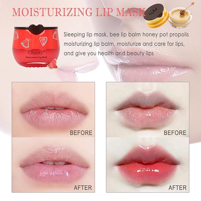 10 PCS Bee Lip Balm Lip Mask Honey Pot,Mothers Day Gifts,Teacher Appreciation Gifts,Honey Lip Balm Bulk Gifts Lip Sleeping Mask Overnight Lip Moisturizer,Easter Basket Stuffers,Party Favors for Women