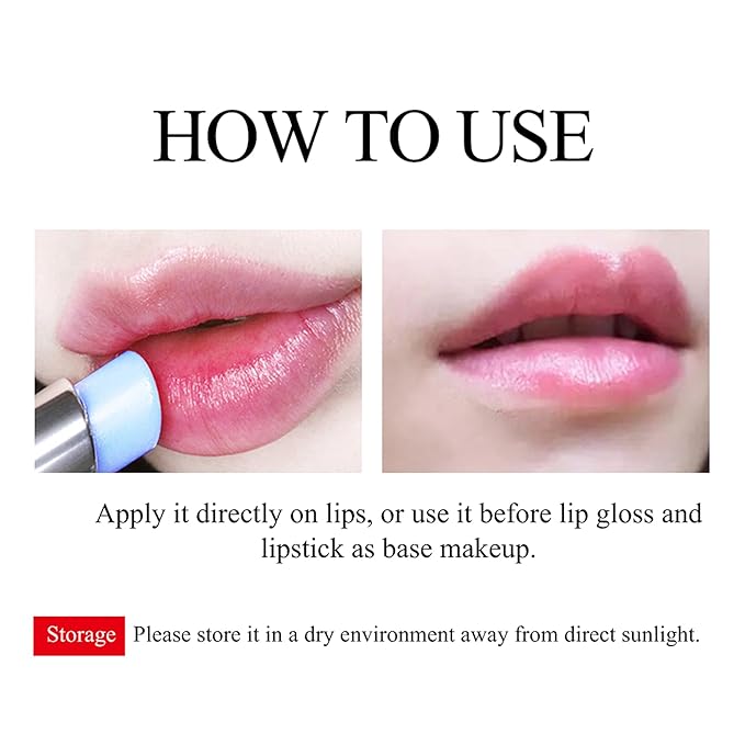 Hyaluronic Acid Lip Balm, Long-lasting Moisturizing Lips, Lip Care Daily Use Lip Balm (New Packing) (Hyaluronic acid)