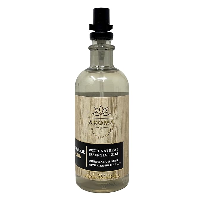 Bath & Body Works Aroma Cedarwood Sauna 3 Pack Essential Oil Mist Bundle with a Natural Oats Bar Soap - Full Size
