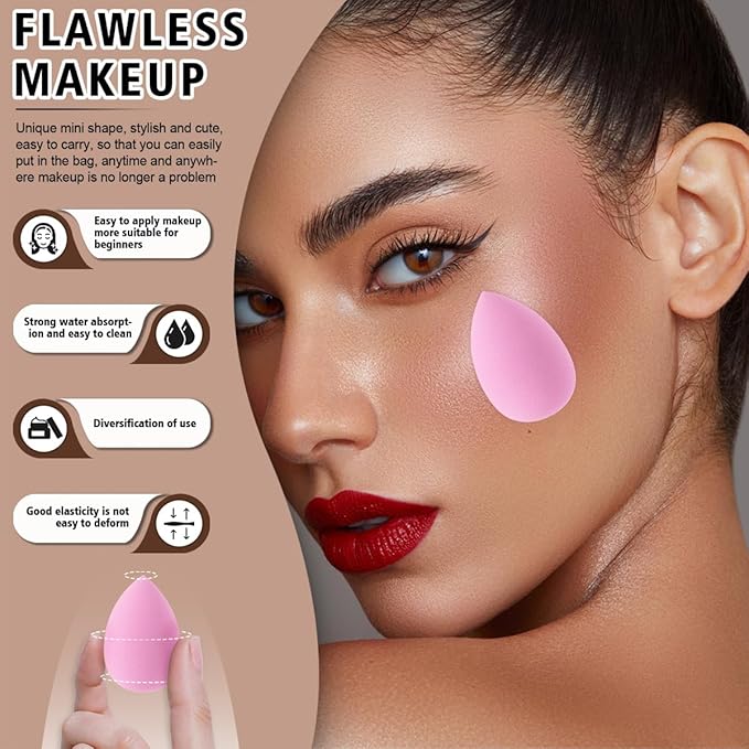 Professional Comfort Makeup Tool Set, 54pcs/set Brush & Today Sponge & Powder Puff & Headband & Brush Cleaning Bowl, Multi-sue Facial Makeup & Cleansing Accessories (pink)