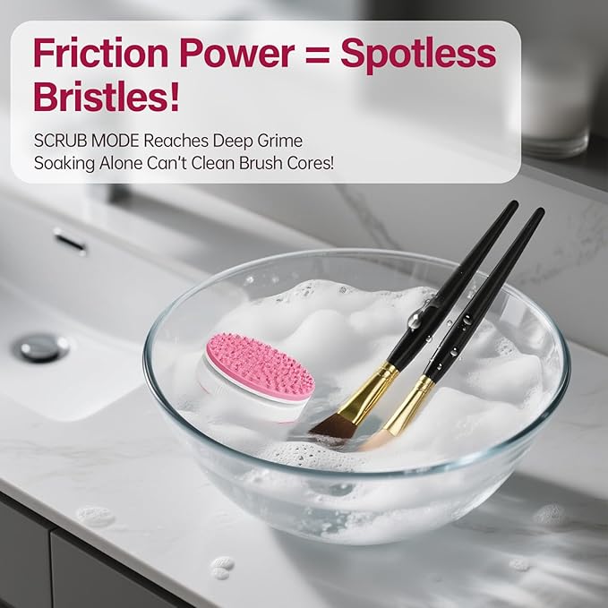 Norate Makeup Brush Cleaner, Electric Makeup Brush Cleaner Machine, Deep Clean Removes Residue from Makeup Brushes, Stocking Stuffers Christmas Gifts for Women Mom Teen Girls