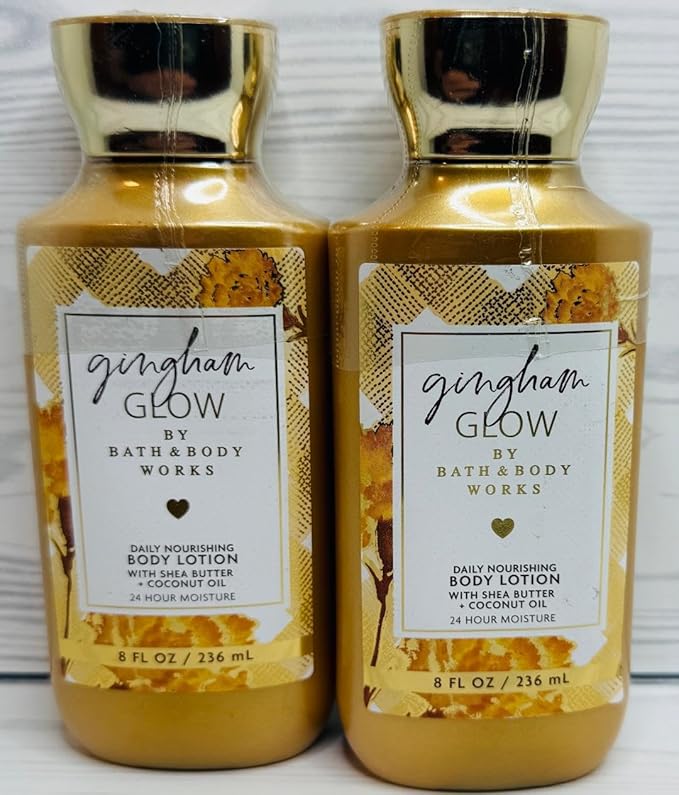 Bath & Body Works Gingham Glow Body Lotion 8 Ounces Each Pack of 2
