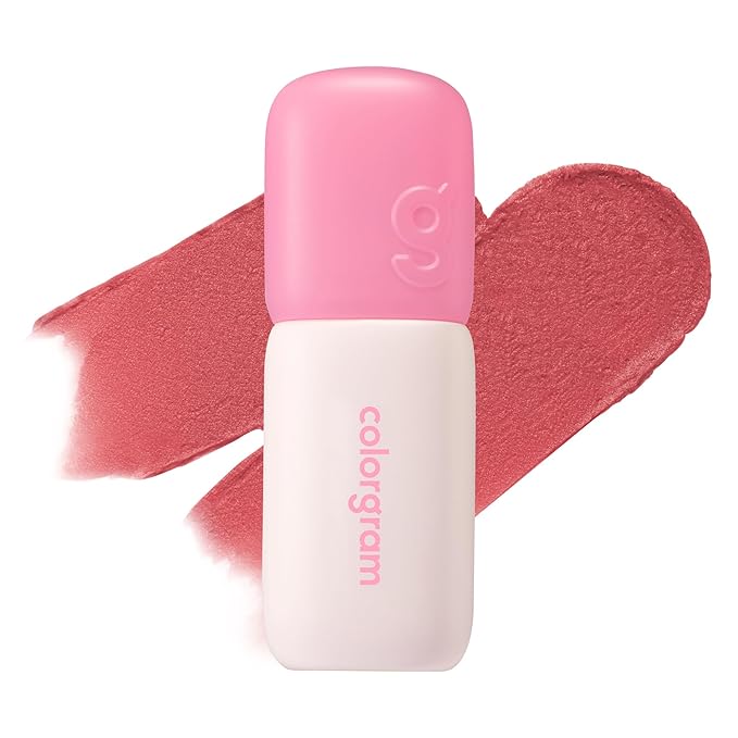 COLORGRAM NUDE BLUR TINT 18 AMAZING BERRY | K-Beauty Makeup, Soft-Focus Matte Lip Stain, 2-in-1 Lip & Cheek