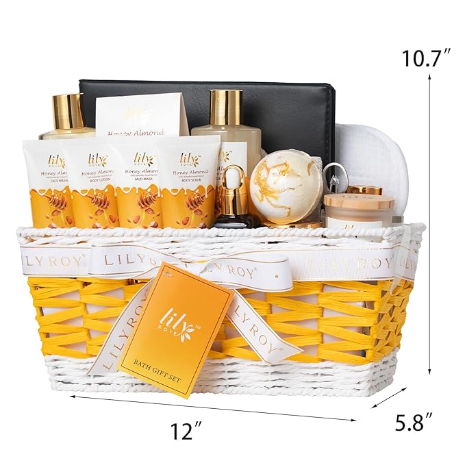 Mothers Day Gifts for Women - 21Piece Luxury Bath and Body Gift Basket Set for Women Men Spa Gift Baskets Set Self Care Gift | Valentines Day, Birthday Gifts, Christmas Gift Sets for Her & Him