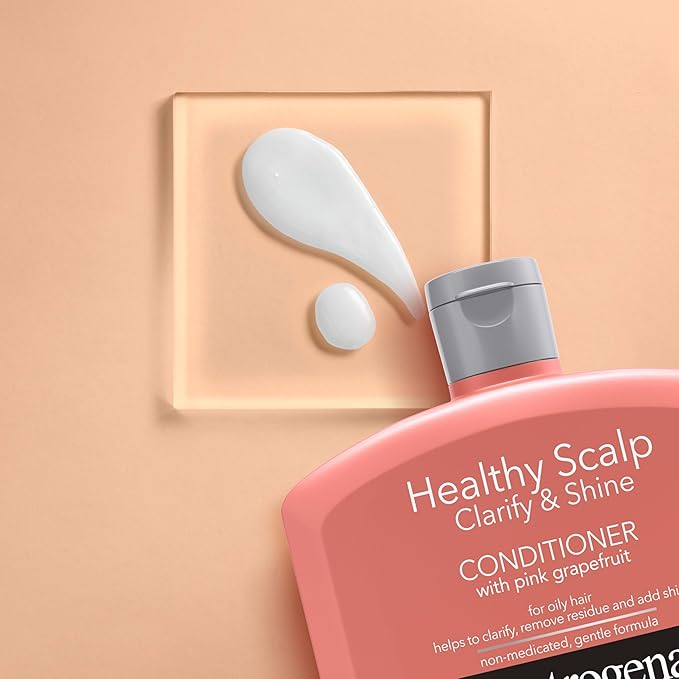 Neutrogena Exfoliating Healthy Scalp Clarify & Shine Conditioner for Oily Hair and Scalp,Anti-Residue Conditioner with Pink Grapefruit,Paraben & Phthalate-Free,Color-Safe,12oz,(Pack of 2)