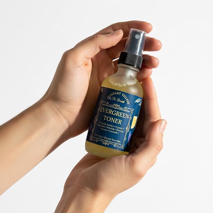 Evergreen Facial Toner 2.0 FL Oz Nourishing Skin Flooding Natural Formula with Centella Asiatica, Rosehip and Ginseng