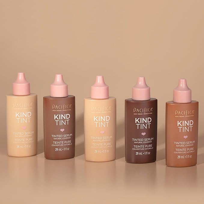 Pacifica Tinted Moisturizer – Kind Tint Serum, Lightweight Hydrating Foundation with Vegan Collagen & Hyaluronic Acid for Dewy Glow, Buildable Coverage, Vegan, 1 fl oz (Shade 24)