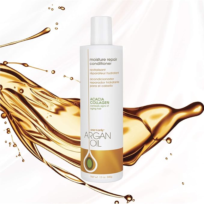One 'n Only Argan Oil Moisture Repair Conditioner, Helps Detangle and Smooth Damaged Hair Cuticle to Improve Structure, Improves Shine and Manageability, 12 Fl. Oz