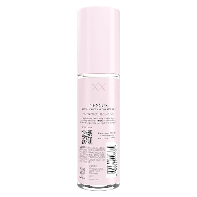 Nexxus Styling Hair Care Hair Oil Repair & Nourish Ultra Lightweight Hair Oil, Powered by STYLEPROTECT Technology 4 oz