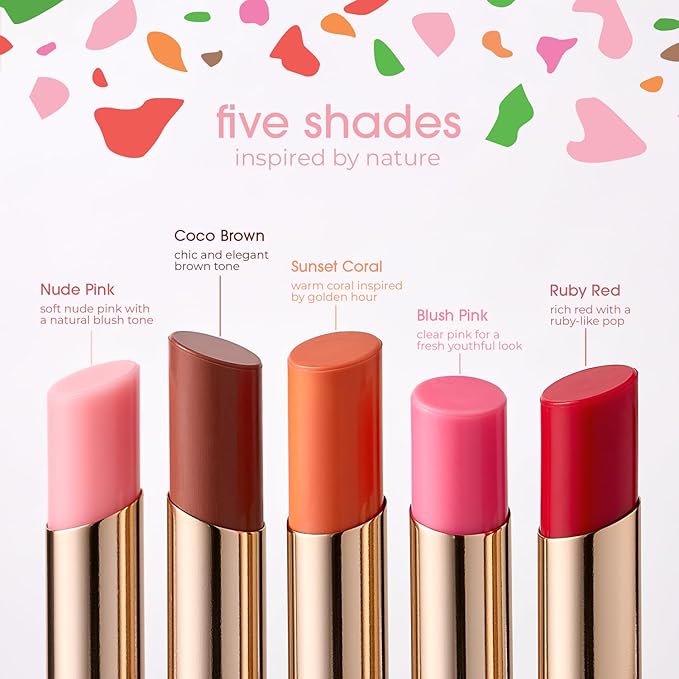 Lip Balm – Long-Lasting Hydration with Natural Color – Korean Beauty, Oasis Plant Complex, Silicone-Free, Vegan & Cruelty-Free Lip Care (005 Ruby Red)