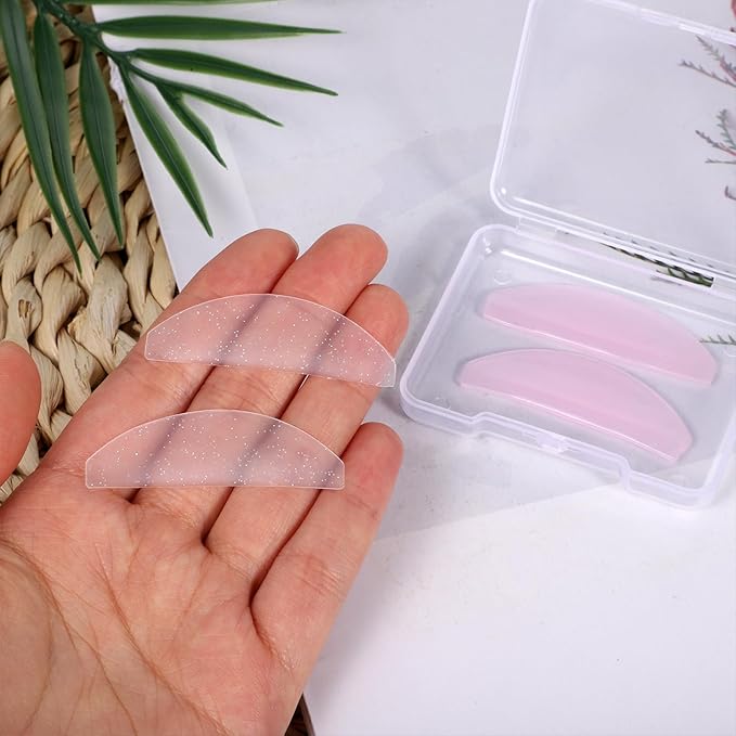4Pcs Lash Lift Pads, 1mm Ultra Thin Korean Flat Lash Lift Shields for NO.1 Perm Sticky Glueless Lashes Lifting Shield for Perming Soften Lashes Thoroughly Eyelash Curlers
