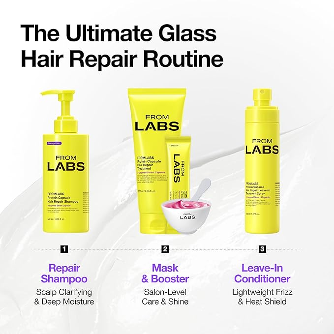 FROMLABS Protein Capsule Hair Repair Shampoo, Scalp Clarifying & Damage Repair, Hydrating Cleanse, Sulfate-Free, Color-Safe, All Hair Types, Korean Beauty, 16.9 fl oz