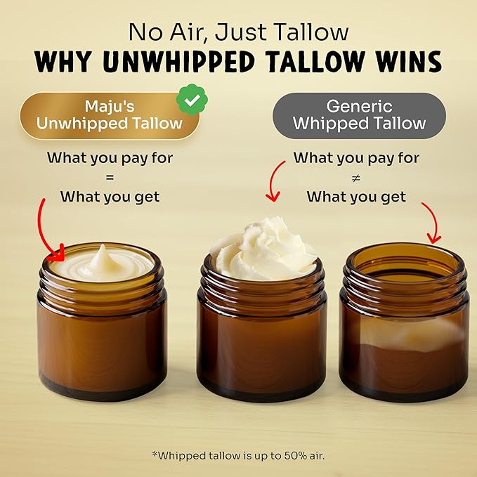 MAJU Tallow Honey Balm, Evening Lavender (2 oz), Grass Fed Beef Tallow for Skin with Organic Black Seed Oil, Manuka Honey and Organic Beeswax, Skin and Face Moisturizer for Deep Hydration