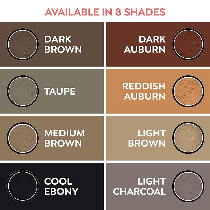 Mineral Eyebrow Powder by NuBeauti - Natural Brow Makeup Kit with Angled Contour Brush for Precision Sculpting to Color Eyebrows Precisely for Beautiful Perfect Professional Brows - (Dark Auburn)