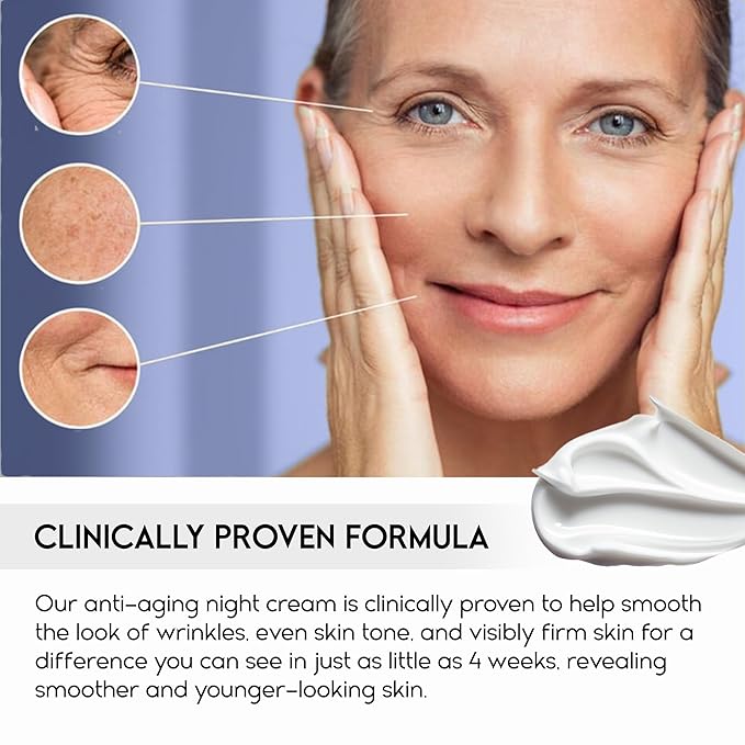 Instant Face Lift Cream for Older Women 60 Plus - Wrinkle Cream for Deep Wrinkles - Face Moisturizer for Women Dry Skin - Night Cream Anti Aging - 1.69 Fl Oz