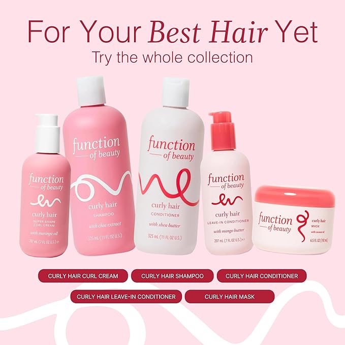 Function of Beauty Curly Hair Conditioner, XL - Sulfate-Free Conditioner for Natural Curls & Bounce - Curl Defining, Hydrating & Moisturizing with Shea Butter - Dry & Dull Hair Care Products